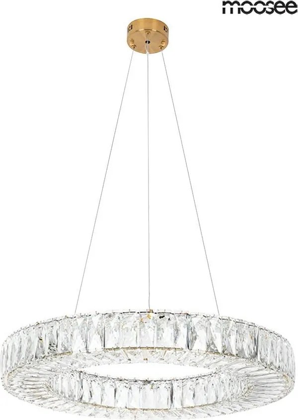 KING HOME MSE010100352 ALLISA Kristály Függesztett Lámpa Fehér, Arany LED IP20