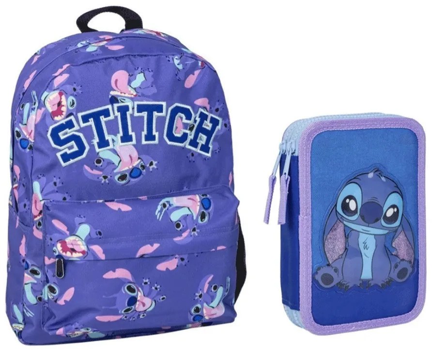 Disney Lilo és Stitch A csillagkutya iskolatáska és tolltartó szett 2 db-os (Blue Rebel)