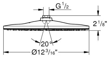 GROHE 26562000 - RAINSHOWER MONO 310 mm zuhanyfej, fényes króm