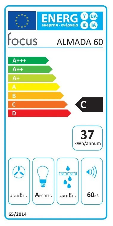 Almada 60 BL konyhai páraelszívó 65 W