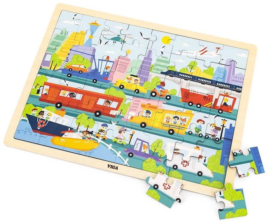 Fa puzzle Viga Transport