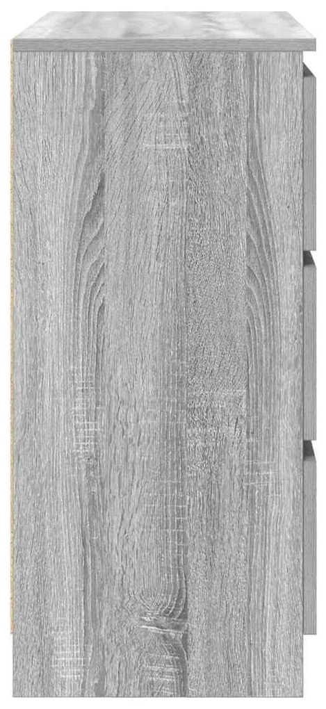 szürke sonoma színű szerelt fa tálalószekrény 80x35x76 cm