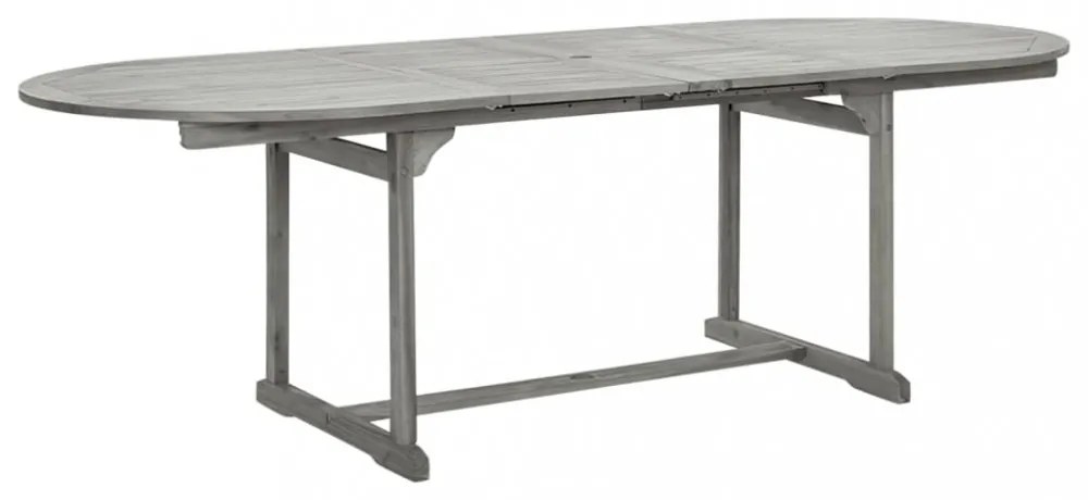 tömör akácfa kerti étkezőasztal (160-240) x 100 x 75 cm