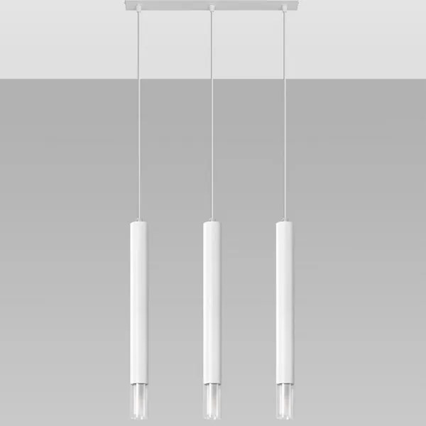 Sollux SL.0959 - Csillár zsinóron VIZIER 3xG9/40W/230V fehér