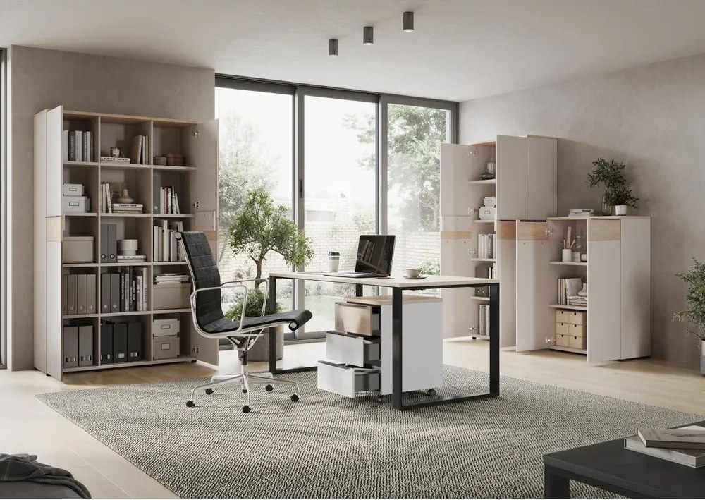 Íróasztal tölgyfa dekorral 80x160 cm Oviedo – Germania