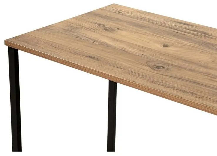 Íróasztal Twin Study Desk - Atlantic Pine, Fekete