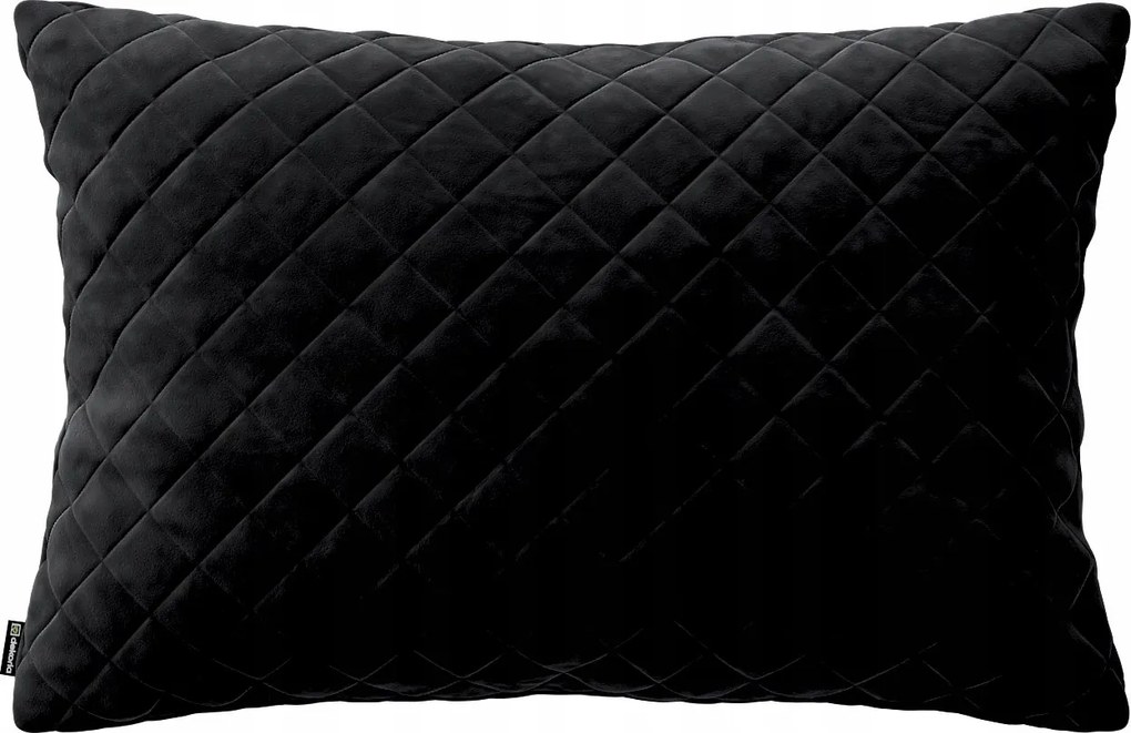Steppelt párnahuzat mély fekete velvet 60x40