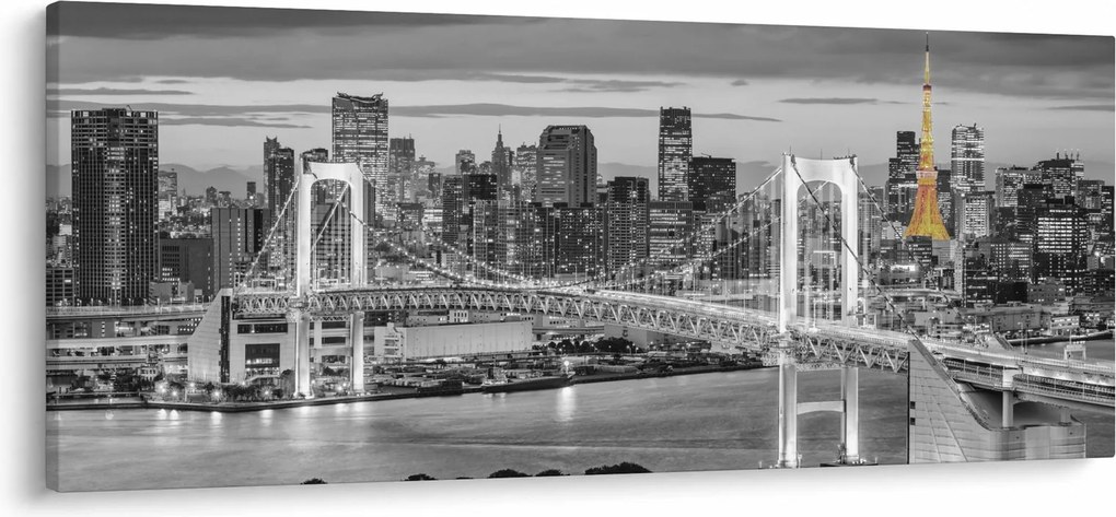 Kép - A nagyváros a sárga toronnyal (120x50 cm)