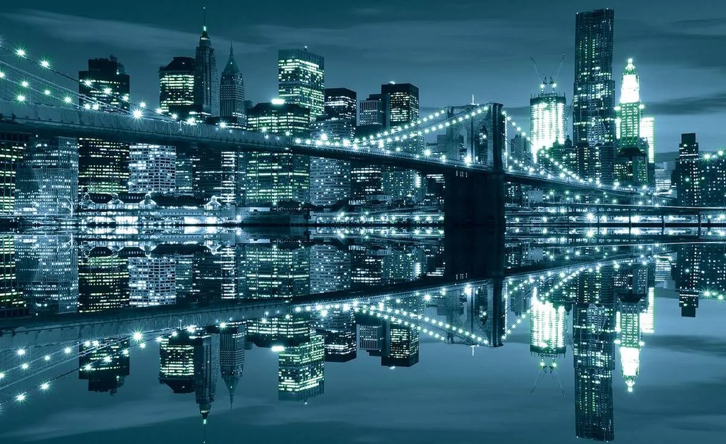 Fotótapéta - New York és a Brooklyn Bridge (152,5x104 cm)