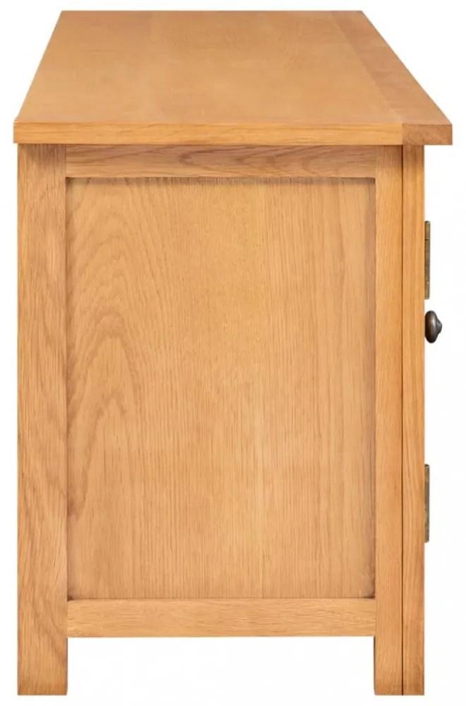 tömör tölgyfa TV szekrény 110x35x44 cm