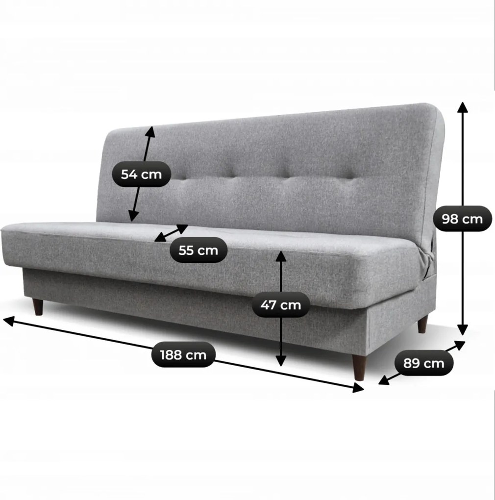 ARUBA ágyazható kanapé szürke