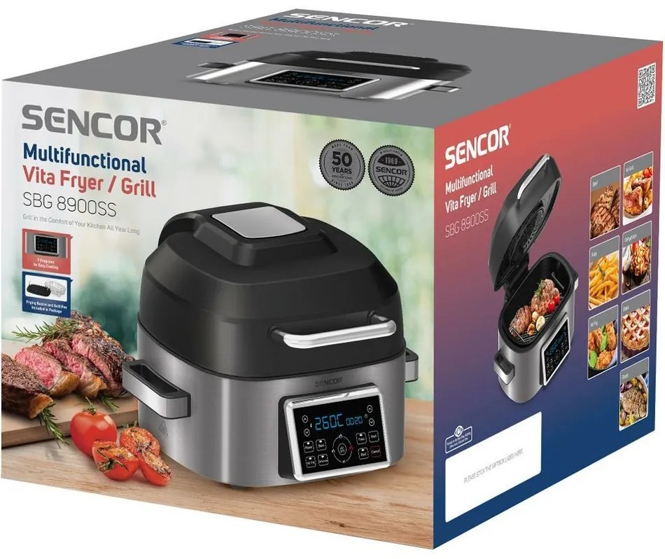 Sencor SBG 8900SS multifunkciós sütő/grill
