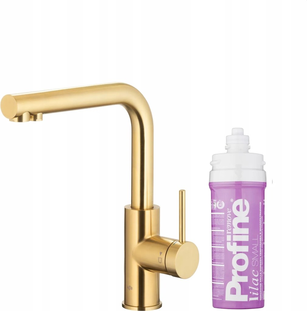 Kfa Duero Pure Basic Konyhai Csaptelep Profine Lilac S, Szálcsiszolt Világos Arany