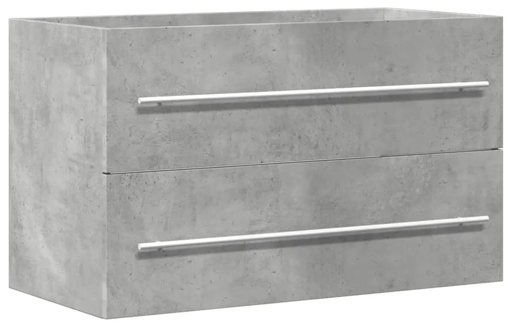 betonszürke szerelt fa mosdószekrény 80 x 38,5 x 48 cm