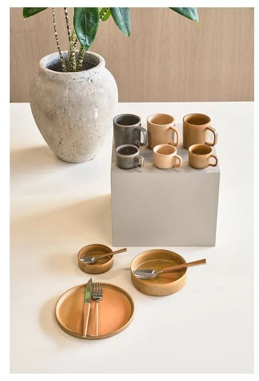 Fjord 2 db-os bézs porcelán bögre szett, 100 ml - Villa Collection