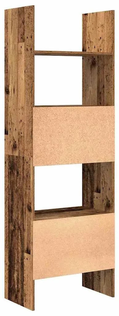 Könyvespolc Régi fa 60 x 35 x 180 cm Faanyag