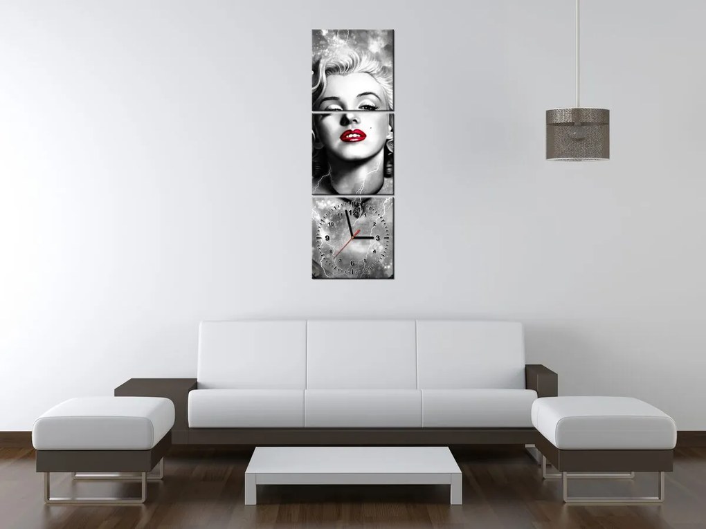 Gario Órás falikép Felvillanyozó Marilyn Monroe - 3 részes Méret: 30 x 90 cm