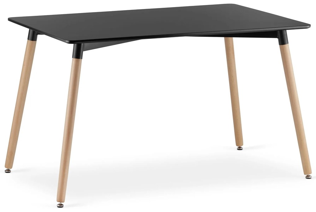 Fekete étkezőasztal ADRIA 120x80 cm