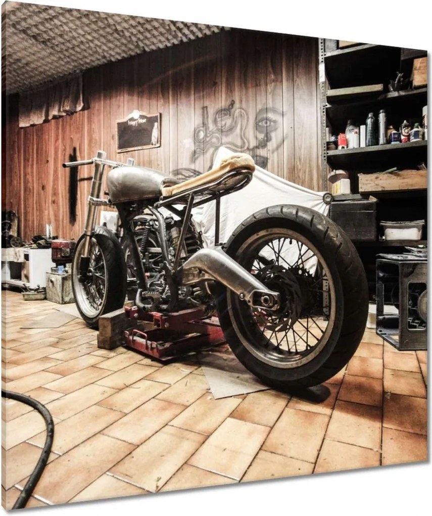 Vászonkép 90x90 Motorkerékpár felújítás