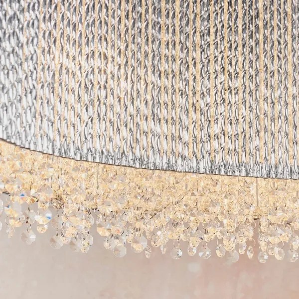 Endon 81979 - GALINA drótkábelre függesztett kristály csillár, 8xG9/25W/230V, fényes króm