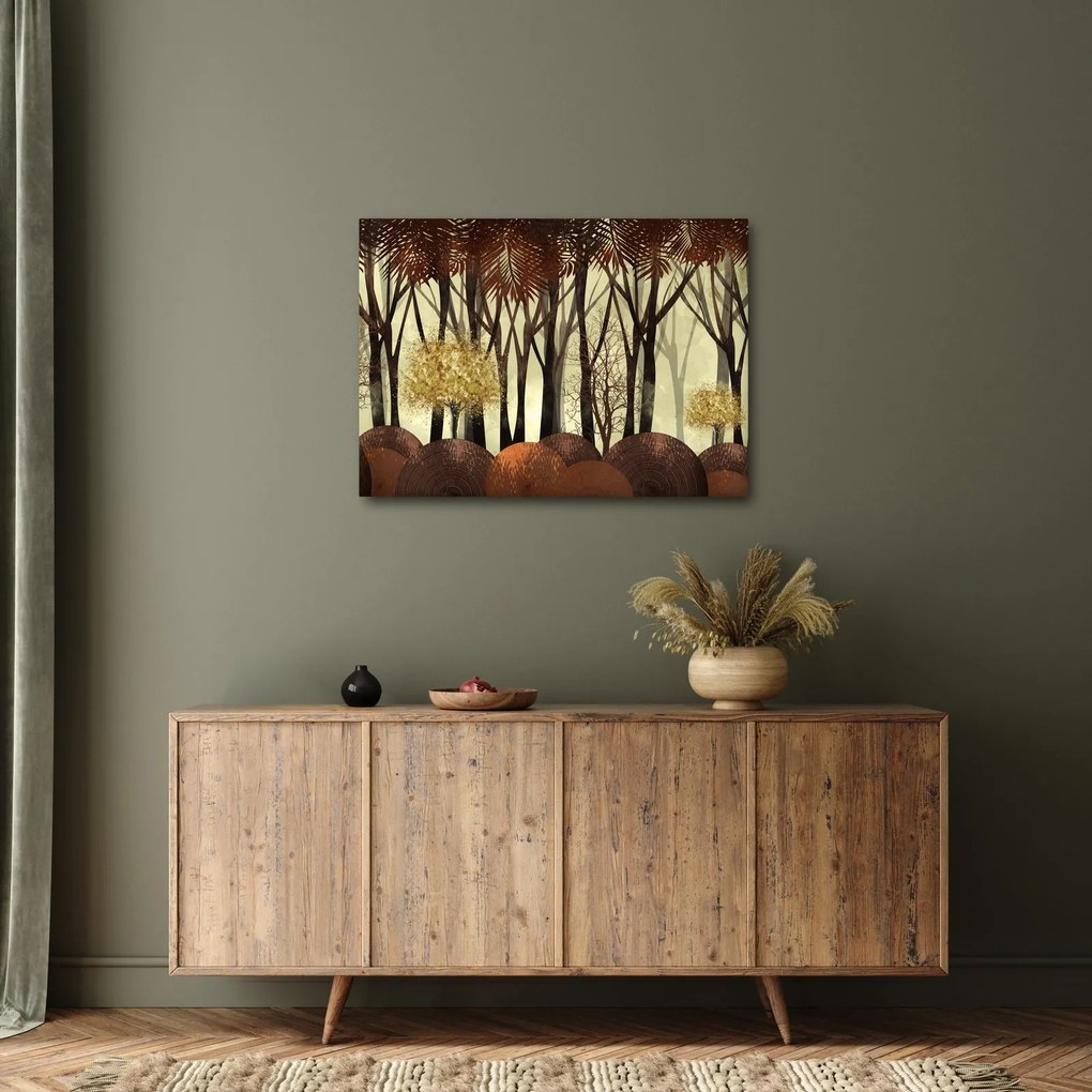 Kép - Dekoratív erdő (70x50 cm)