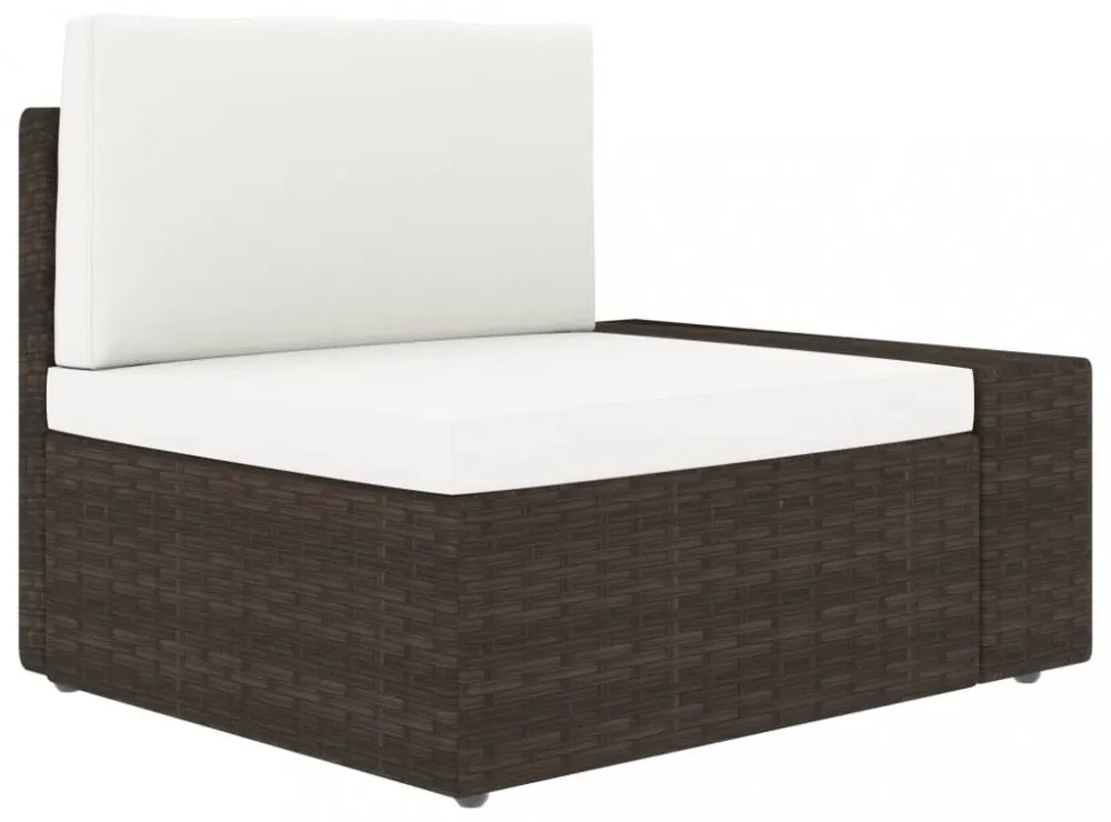 vidaXL 6 részes barna polyrattan kerti ülőgarnitúra