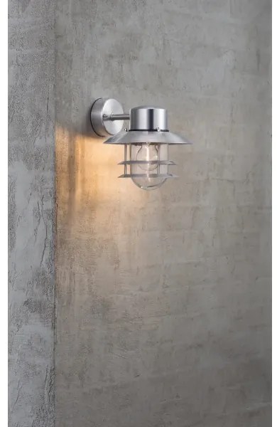 Nordlux - Kültéri fali lámpa BLOKHUS 1xE27/60W/230V IP54 ezüst
