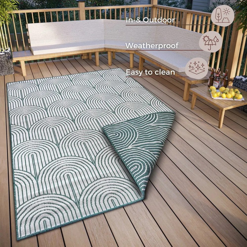 Zöld kültéri szőnyeg 200x290 cm Pangli Green – Hanse Home