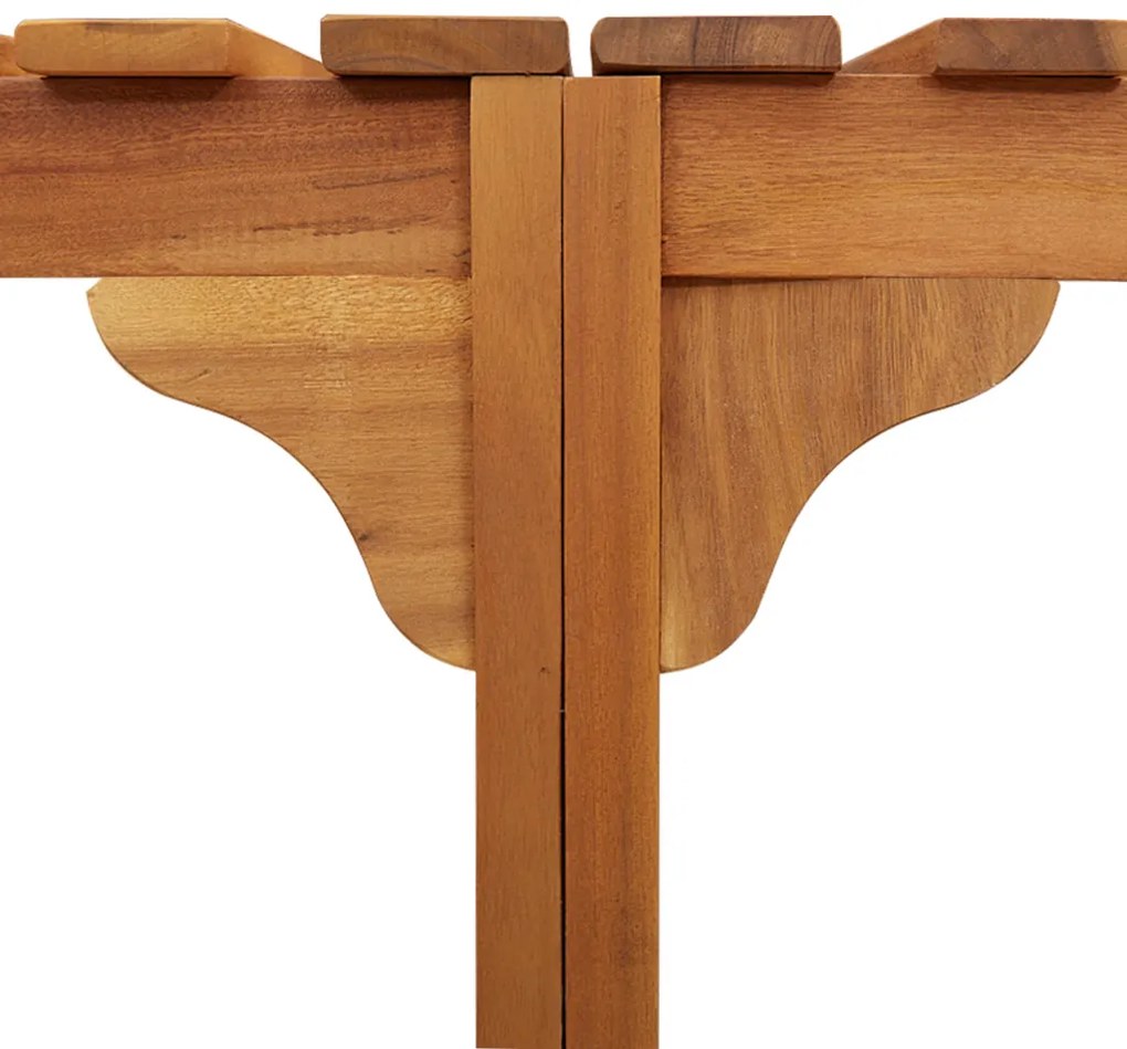 Jakuzzi Környezet Félig Kerek 252x111.5x55.5 cm Tömör Akácfa