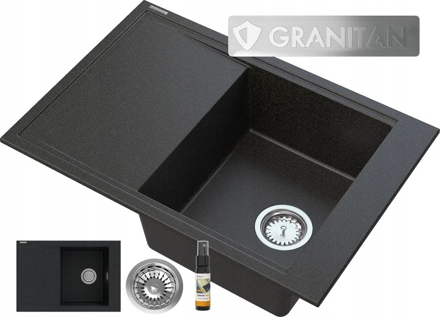 Gránit Mosogató Arany Csepegtetővel 1REKESZES Lepe