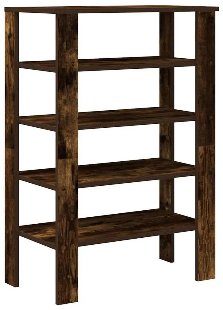 füstös tölgy színű szerelt fa cipőtartó 61x32x87,5 cm