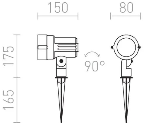RED - Design Rendl - R10527 - LED Kültéri lámpa GARY LED/10W/230V IP65 szürke