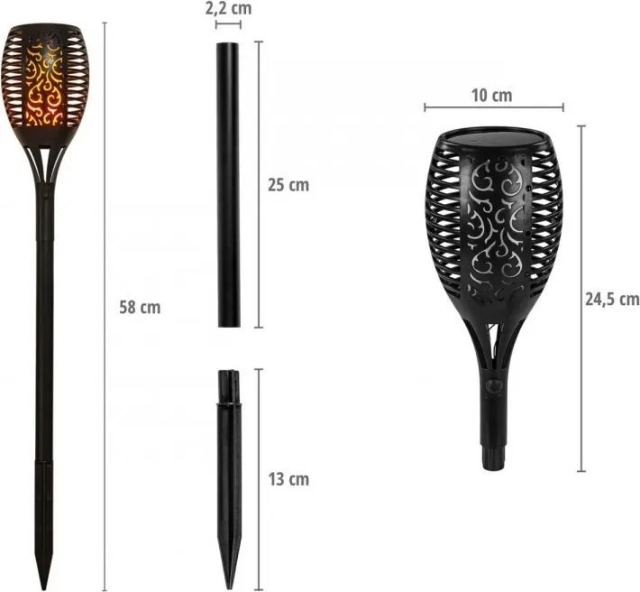 VOLTRONIC® Napelemes világítás 4 db 33 LED