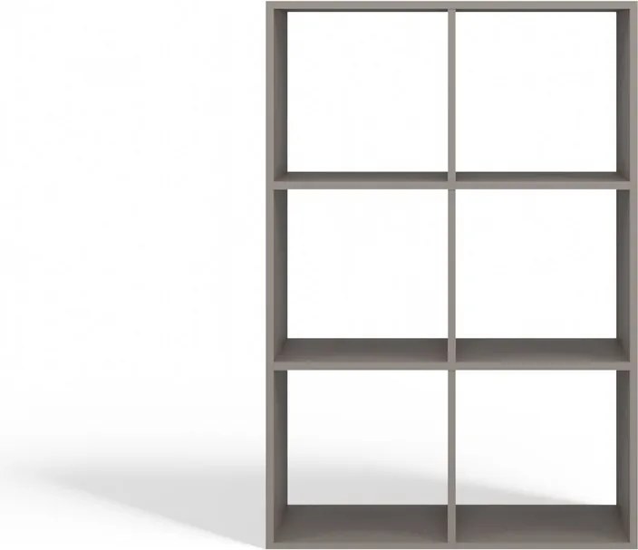 Malax 2x3 polc, 110x75x30 cm, agyag színű