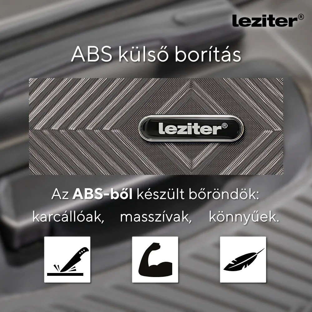 TraveLux Pro kabinbőrönd keményfedeles levehető kerékkel 50x40x20 cm szürke