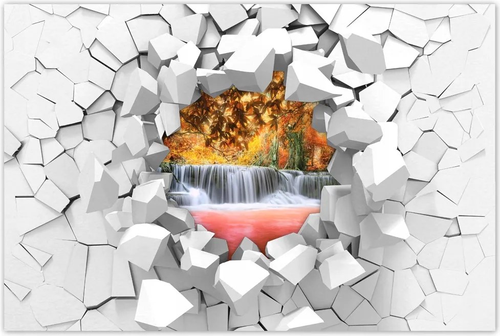 Poszterek 90x60 Narancssárga vízesés