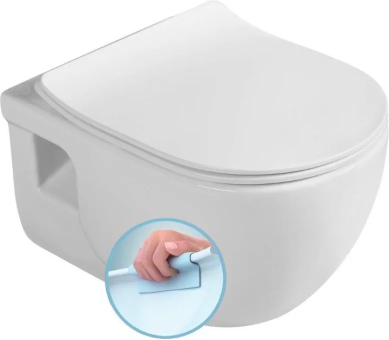 Sanovit BRILLA fali WC - rimless - perem nélküli