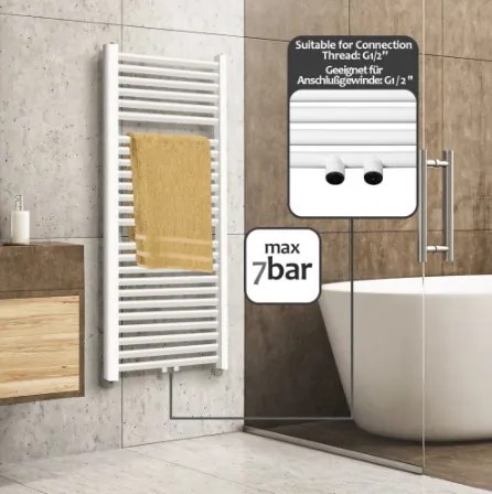 AQUAMARIN Törölközőszárító radiátor 1200 x 600 mm