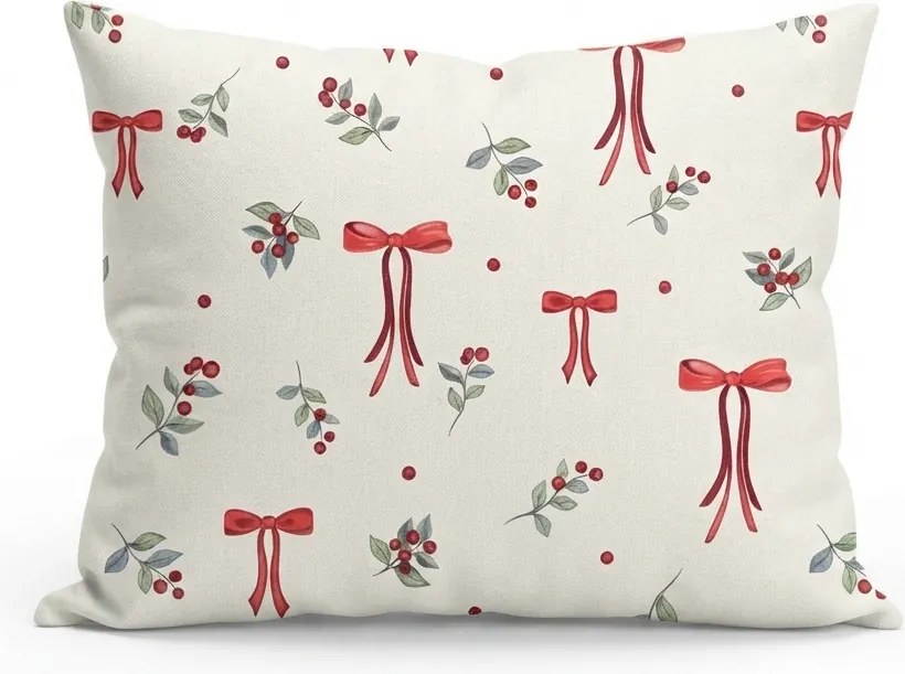 Pamut párnahuzat HOLLY BOWS 45x45 cm, színes kivitel