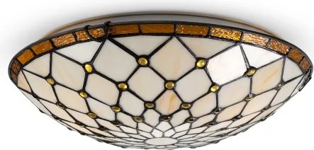 BRILAGI - Tiffany stílusú ólomüveg mennyezeti lámpa IVORY 2xE27/60W/230V átm. 40 cm