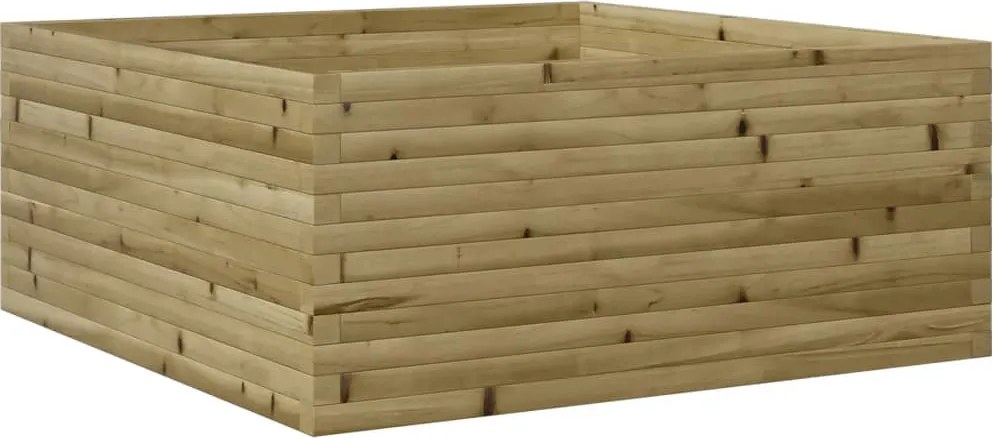 vidaXL impregnált fenyőfa kerti virágtartó 110 x 110 x 46 cm
