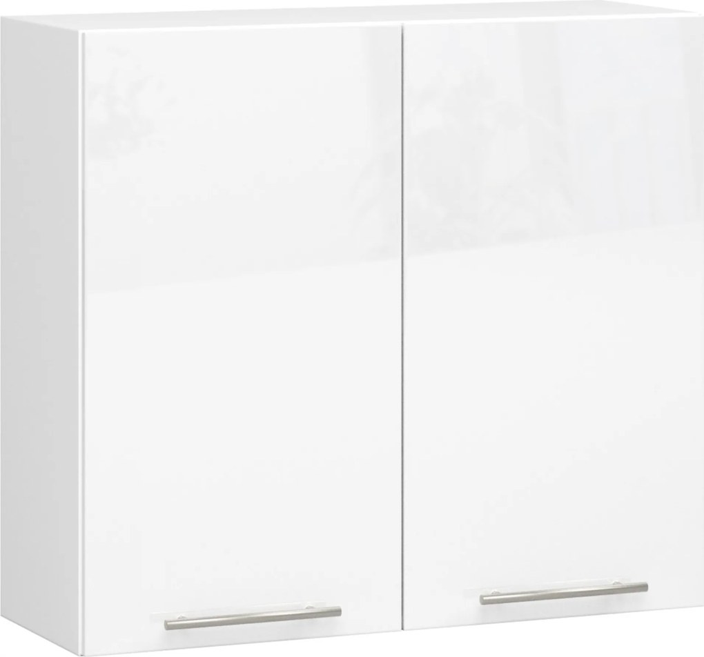 Akasztós Konyhaszekrény Olivia W80 H720 Fehér-fehér Fényes Akd