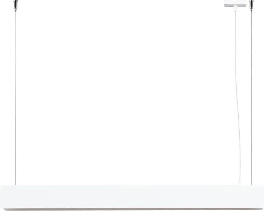 Függőlámpa fehér hosszúkás 120 cm izzóval az asztal felett 3000K Sollux