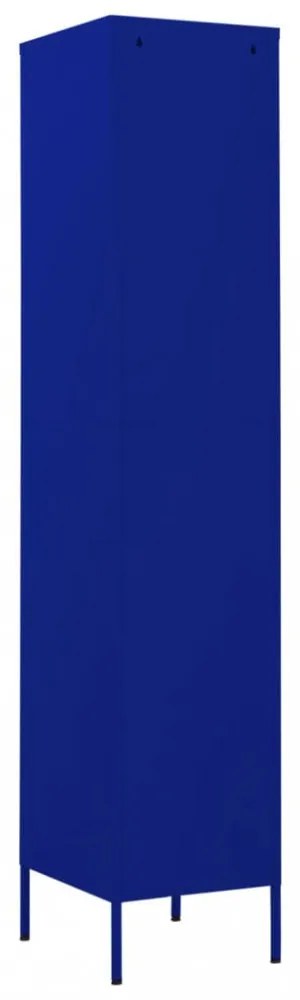 tengerészkék acél zárható szekrény 35 x 46 x 180 cm