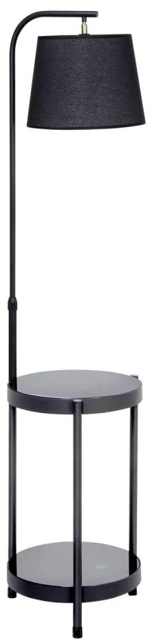 Állólámpa asztallal 1xE27/60W/230V USB fekete