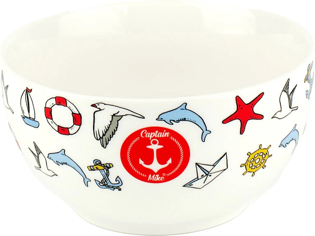 Tál Saláta tálaló kerámia tengeri leveses tál