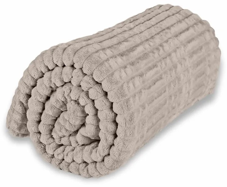 EMI kétoldalú homokszínű pléd 130x160cm