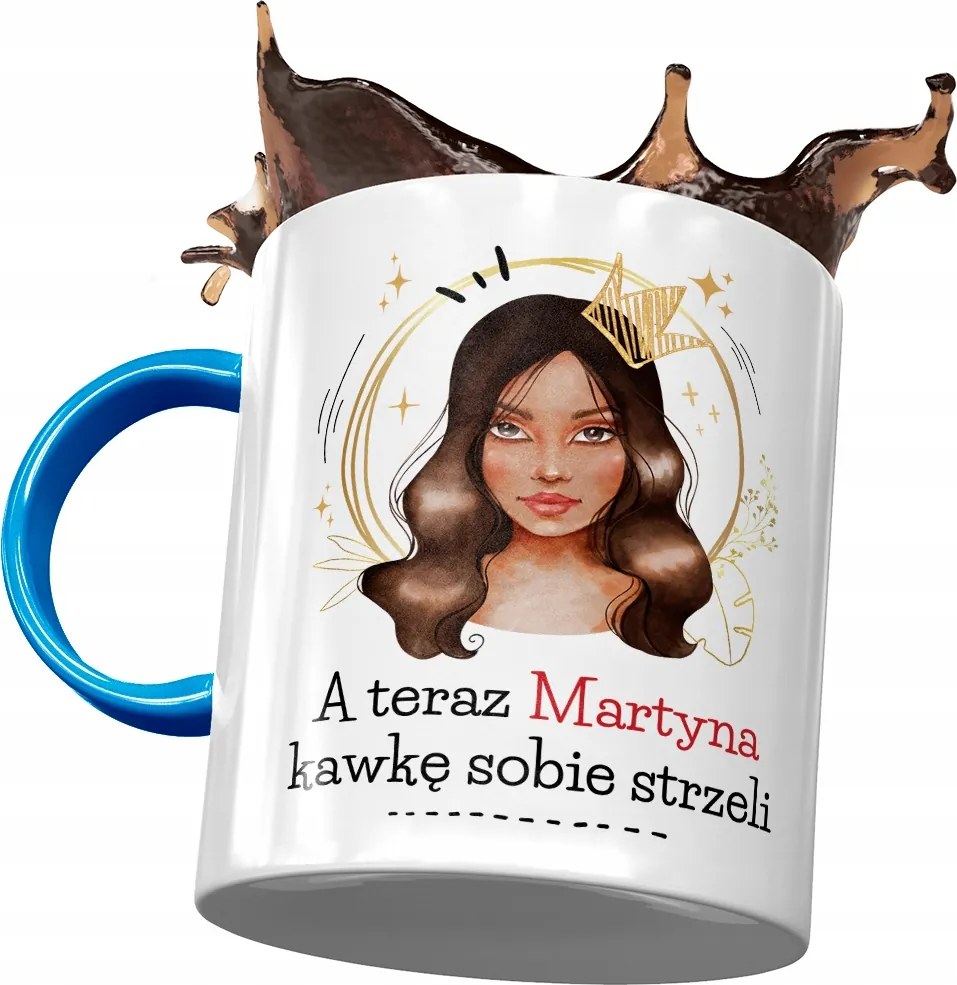 Kék Bögre Martin Feleség Barátnő Ajándék Nyomtatott Fotóval