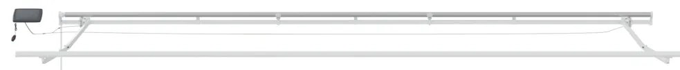 Kézi Behúzható Napellenző LED-lámpával Piros 600x300 cm