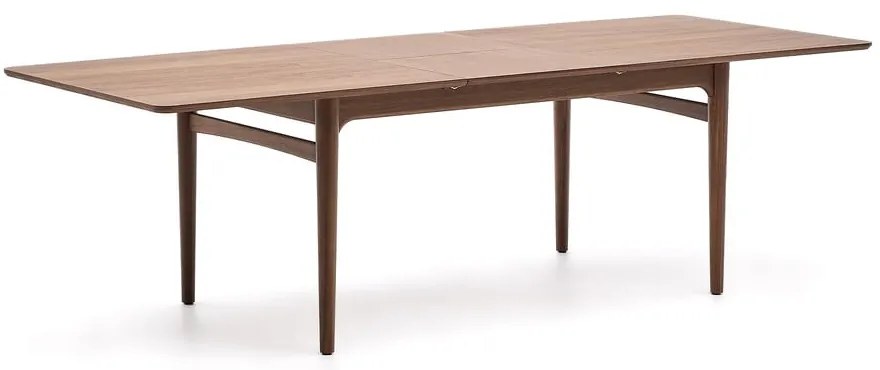 Bővíthető étkezőasztal hosszabbító asztallappal, diófa dekorral 100x200 cm Elan – Kave Home